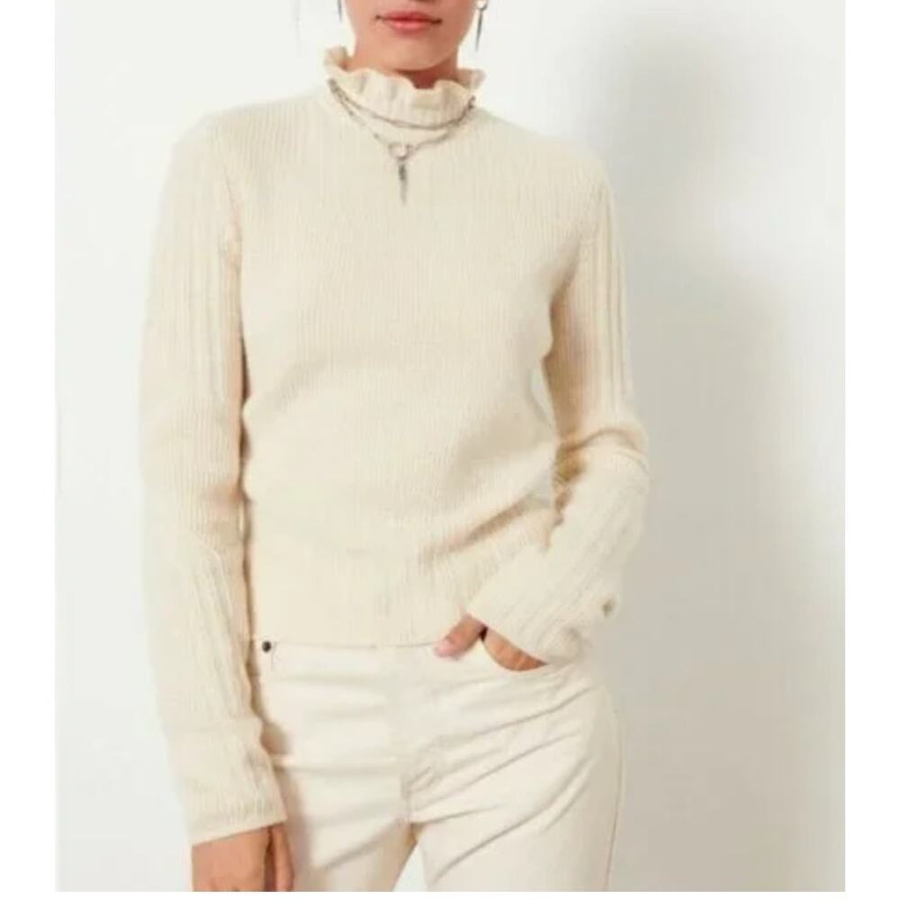 ba&sh Cream Ribbed Sweater